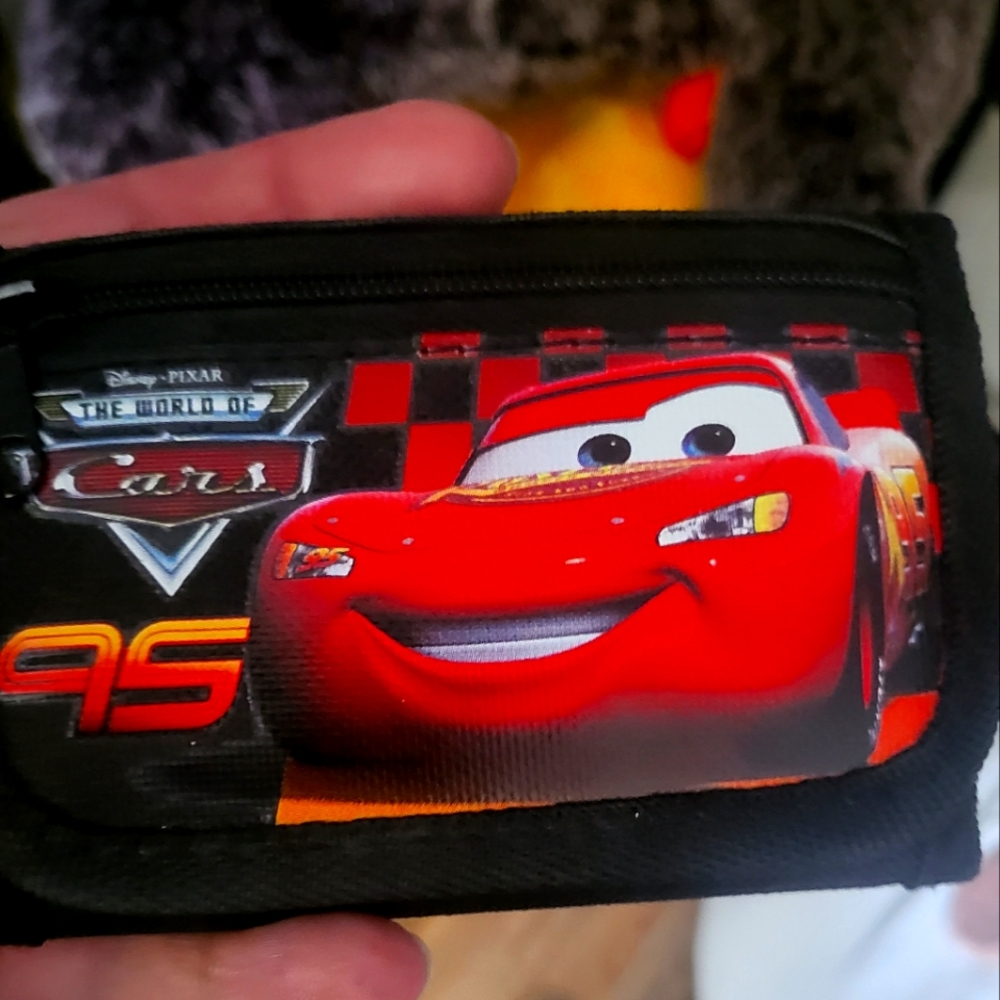 Lightning McQueen wallet cars trifold youth kids wallet new